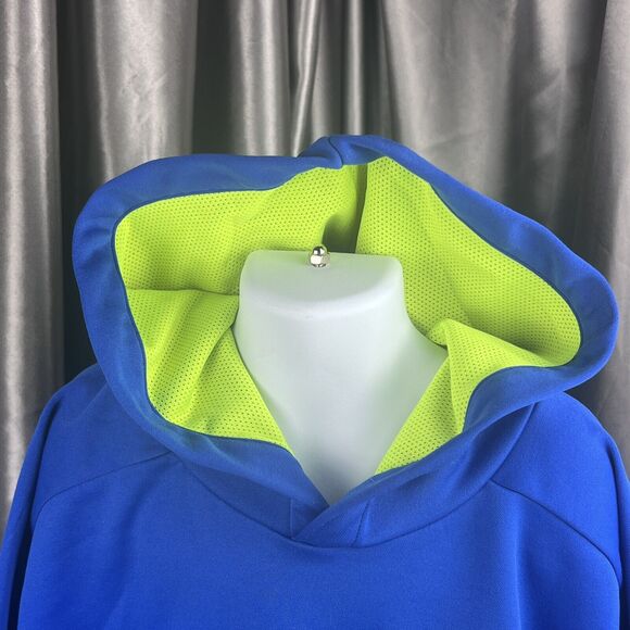 Polo Ralph Lauren Big Pony Logo ‎Hoodie Boys XL Pullover Blue Neon Preppy Fall - Picture 6 of 13